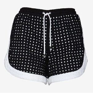 JONATHAN SIMKHAI black color block crochet track short